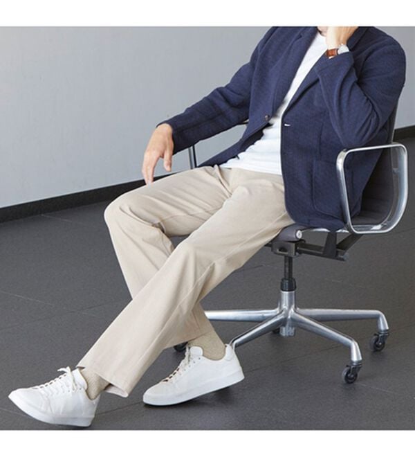 「【３本組】＜コムルヴァン・オム＞のびのび快適上品チノパンツ（メンズフルレングスパンツ）」｜詳細画像