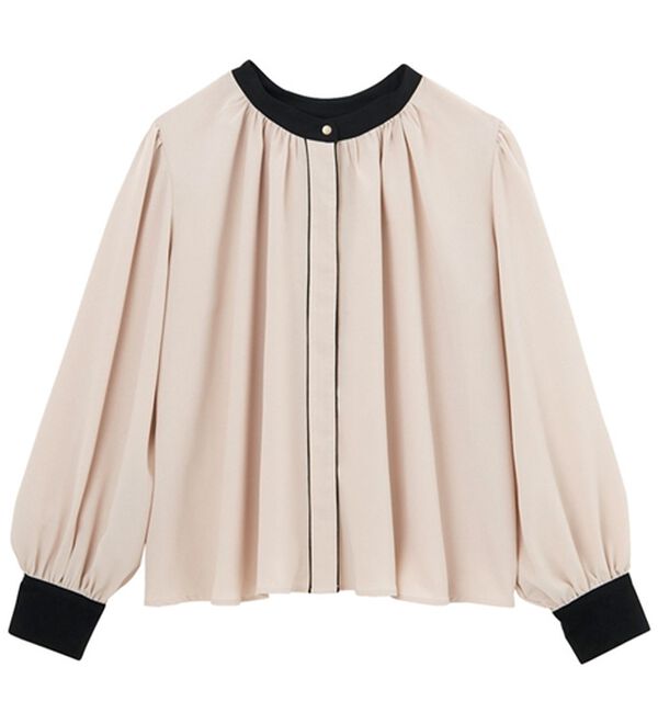 GeeRA（ジーラ）の「前後２ＷＡＹバイカラーブラウス（ブラウス）」｜詳細画像