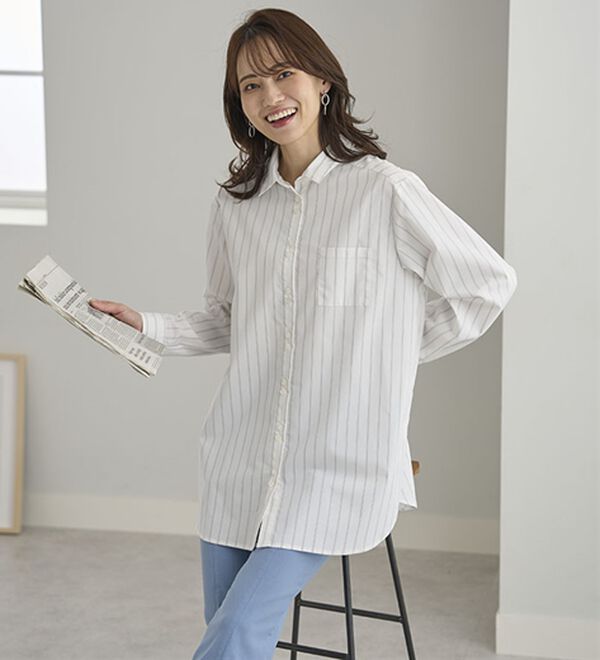BELLUNA（ベルーナ）の「アイロンいらずの形態安定シャツ（シャツ）」｜詳細画像