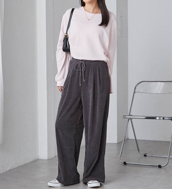 RANAN（ラナン）の「リブタックワイドイージーパンツ（その他パンツ）」｜詳細画像