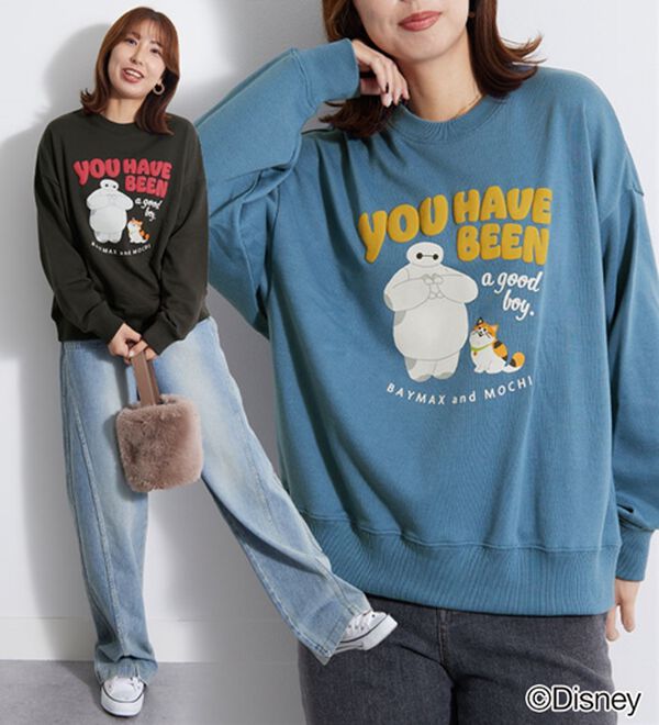 BELLUNA（ベルーナ）の「＜Ｄｉｓｎｅｙ＞【ベイマックス】部分発泡プリント裏毛ゆったりトレーナー（トレーナー・スウェット）」｜詳細画像