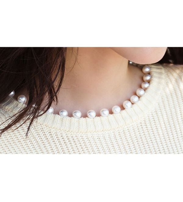 RANAN（ラナン）の「パール調チャーム付あぜ編ニット（ニット・セーター）」｜詳細画像