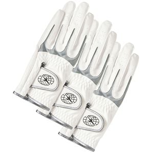 「＜トランスコンチネンツゴルフ＞ゴルフグローブ３枚セット（メンズスポーツ用品）」｜ホワイト