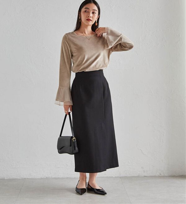 RANAN（ラナン）の「フレアーチュール袖ベロアプルオーバー（カットソー）」｜詳細画像