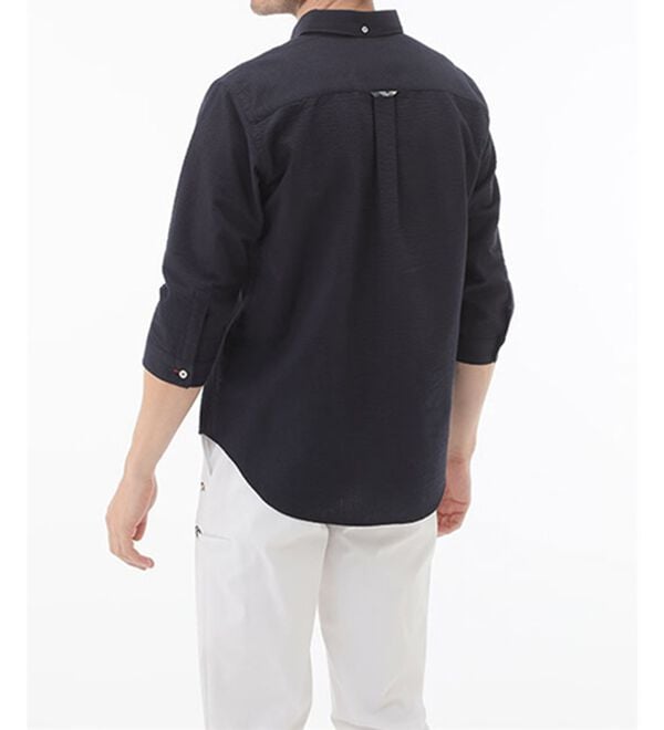 「＜アーノルド　パーマー＞シアサッカーデザインシャツ（長袖・７分袖）（メンズシャツ）」｜詳細画像