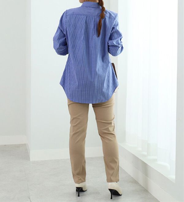 BELLUNA（ベルーナ）の「着心地らくらく！細見えシャツチュニック（シャツ）」｜詳細画像