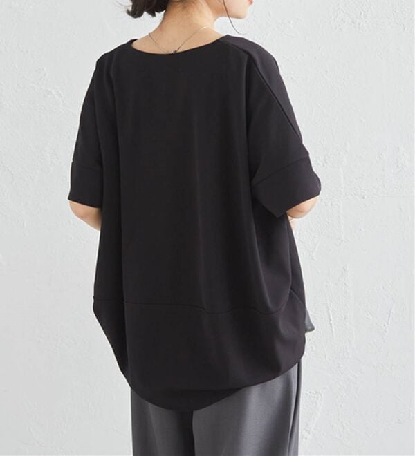 RANAN（ラナン）の「【4つの機能付】ひんやりハーフジップコクーンチュニック（チュニック）」｜詳細画像