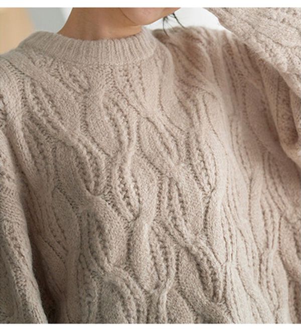 RANAN（ラナン）の「ビッグケーブル短丈ニット（ニット・セーター）」｜詳細画像