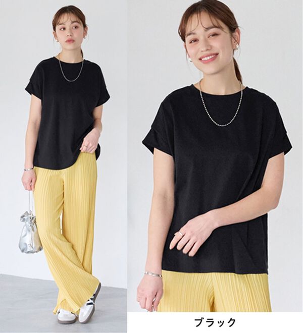 Viola e Viola（ヴィオラ エ ヴィオラ）の「脱普通！すっきり見え大人の上品Ｔシャツ（Tシャツ）」｜詳細画像