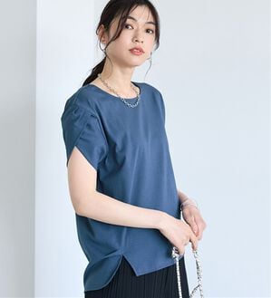 BELLUNA（ベルーナ）の「華奢見せ！後ろ美人デザインプルオーバー（カットソー）」｜ブルー