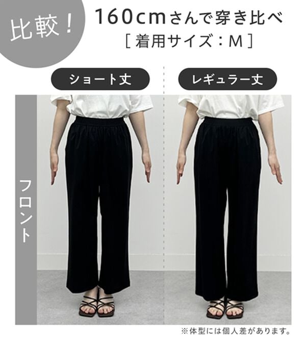 Viola e Viola（ヴィオラ エ ヴィオラ）の「【接触冷感】さらテロ楽のびストレートパンツ【選べる２丈】（フルレングスパンツ）」｜詳細画像