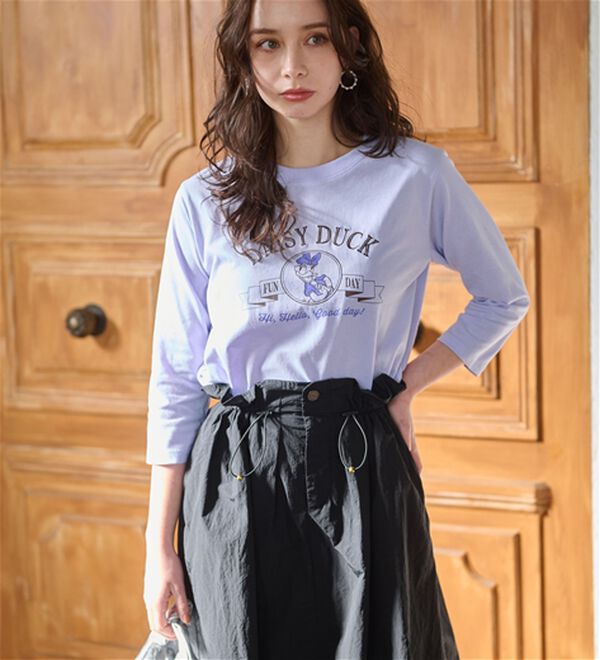 Disney＞【デイジー】プリント7分袖Tシャツ - ベルーナ【公式】