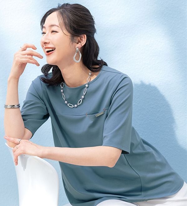 ルフラン（ルフラン）の「【４色組】きれいめ涼感プルオーバー（カットソー）」｜詳細画像