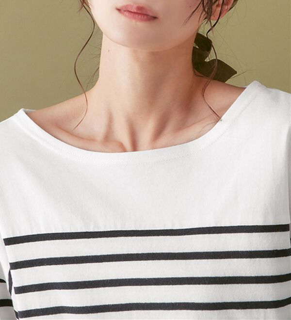 Viola e Viola（ヴィオラ エ ヴィオラ）の「トレンドを楽しむ！バスクボーダーパフ袖プルオーバー（カットソー）」｜詳細画像