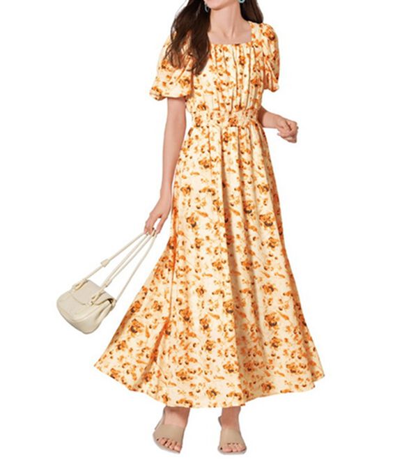 RANAN（ラナン）の「花柄プリントスクエアネックワンピ（プリントワンピース）」｜詳細画像