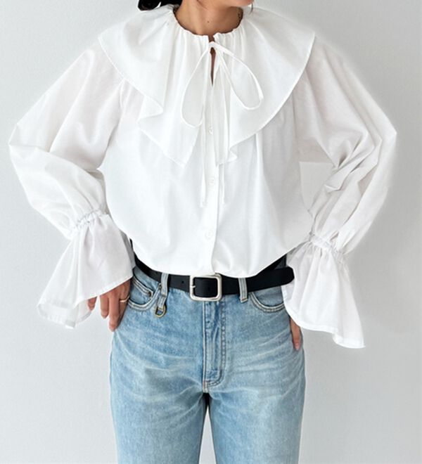 GeeRA（ジーラ）の「ビッグフリルカラーブラウス（ブラウス）」｜詳細画像