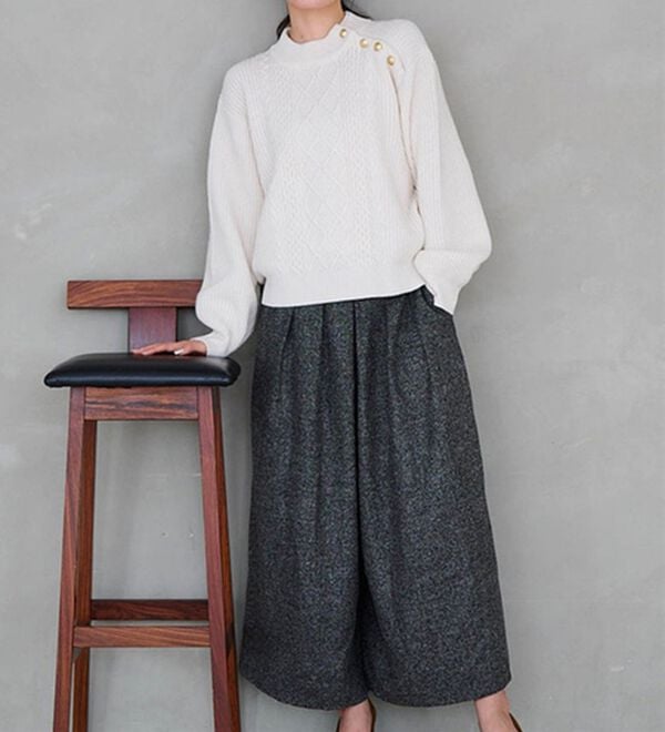 メタルボタンケーブルニット - ベルーナ【公式】