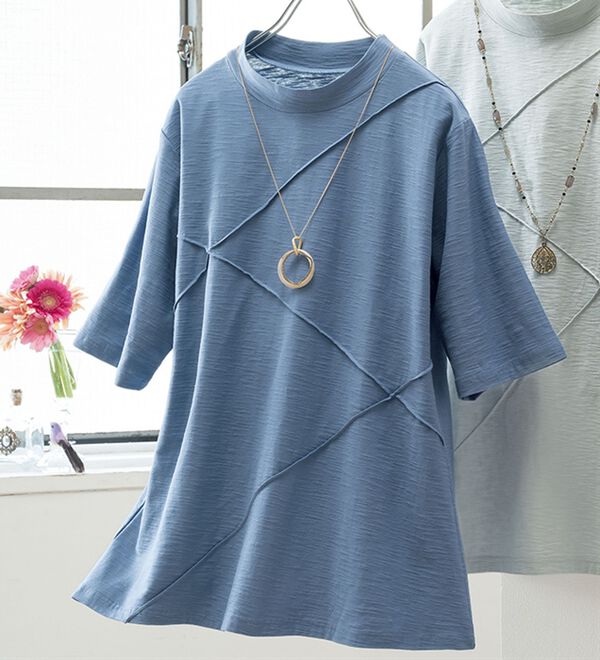 ルフラン（ルフラン）の「ひんやり綿１００％スラブカットソー（カットソー）」｜詳細画像