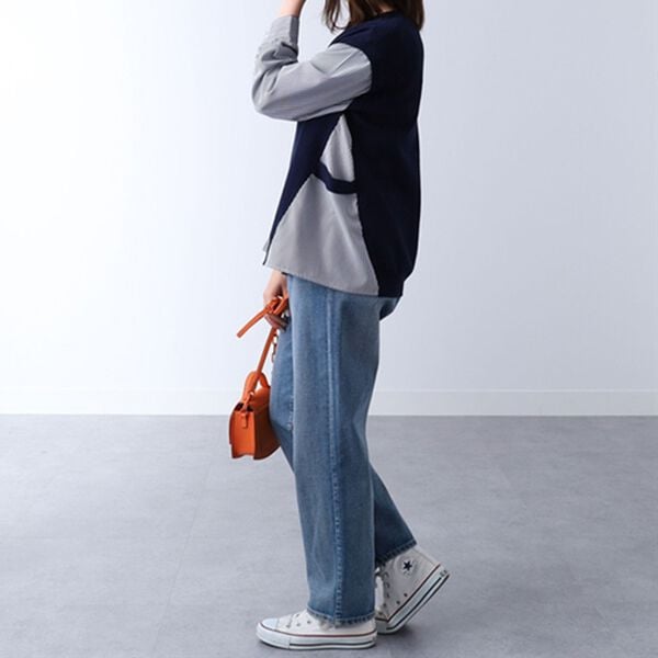 BELLUNA（ベルーナ）の「シャツレイヤード風ニットプルオーバー（ニット・セーター）」｜詳細画像