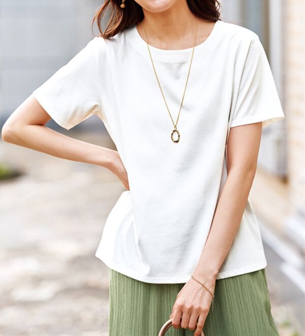 BELLUNA（ベルーナ）の「【2点セット】シアーストライプ素材ジレアンサンブル（アンサンブル）」｜詳細画像