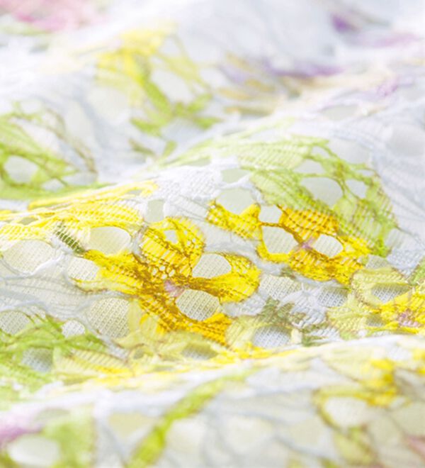 BELLUNA（ベルーナ）の「シフォン重ね花柄プリントレースチュニック（チュニック）」｜詳細画像