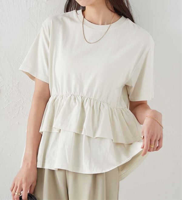 RANAN（ラナン）の「ピグメントフリルトップス（カットソー）」｜詳細画像