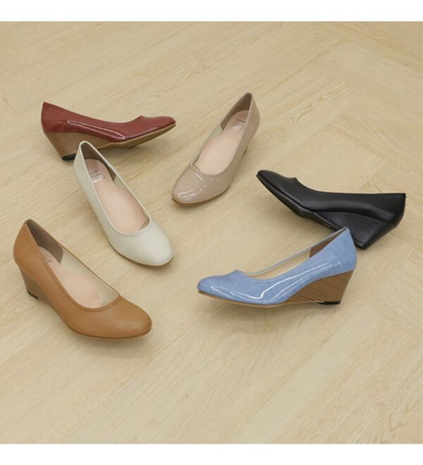 BELLUNA（ベルーナ）の「雨でも安心日本製こだわりウェッジパンプス（パンプス）」｜詳細画像