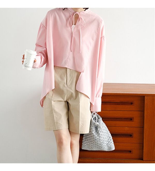 GeeRA（ジーラ）の「イレギュラーヘムスキッパーネックシャツ（シャツ）」｜詳細画像