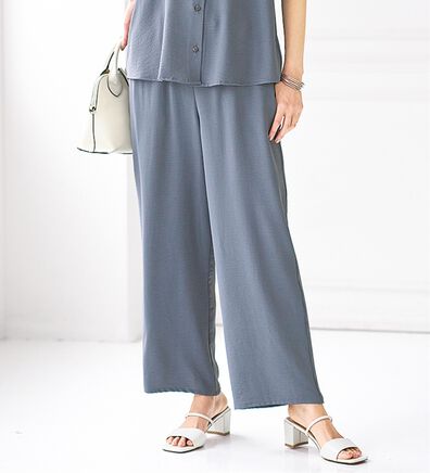 BELLUNA（ベルーナ）の「お手入れ楽々！ビンテージ素材ワイドパンツ（ワイドパンツ・ガウチョ）」