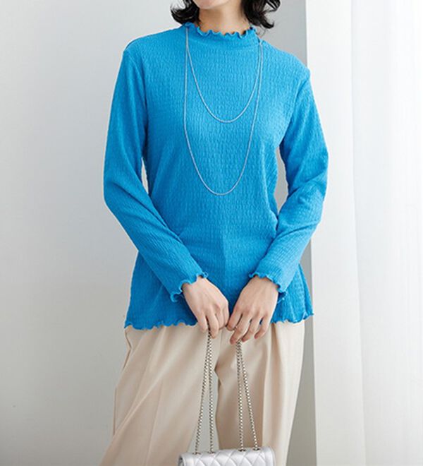 BELLUNA（ベルーナ）の「ジャカード素材メローデザインプルオーバー（カットソー）」｜詳細画像