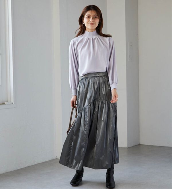 RANAN（ラナン）の「スカラップリブニット使いブラウス（ブラウス）」｜詳細画像