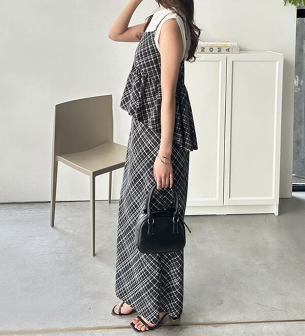 GeeRA（ジーラ）の「楽ちん！ペプラムキャミワンピース（カットソーワンピース）」｜詳細画像