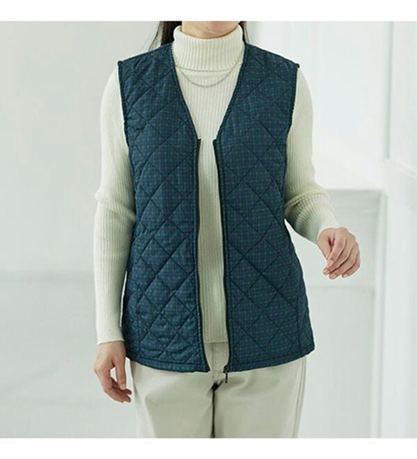 BELLUNA（ベルーナ）の「【マジ軽ウォーム】蓄熱保温キルトベスト（ポーチ付）（ベスト）」｜詳細画像