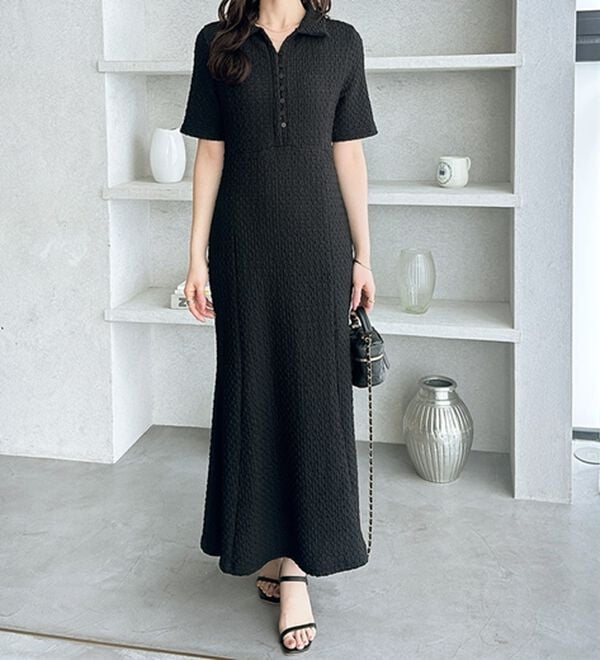 GeeRA（ジーラ）の「全骨格細見え！表面感素材マーメイドワンピース（その他ワンピース）」｜詳細画像