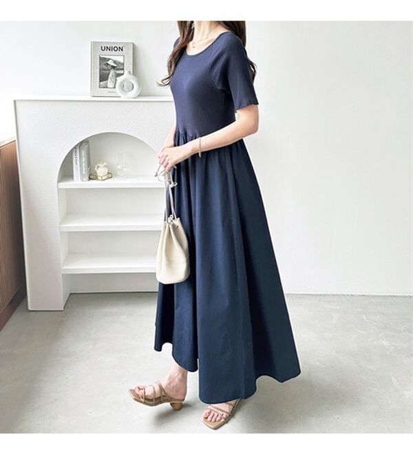 GeeRA（ジーラ）の「前後２ＷＡＹドッキングワンピース（カットソーワンピース）」｜詳細画像