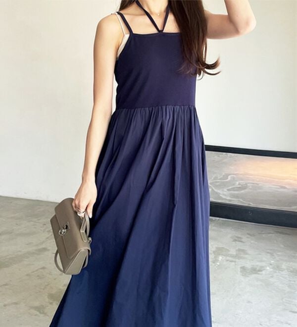 GeeRA（ジーラ）の「着回し異素材ドッキングキャミワンピース（ドッキングワンピース）」｜詳細画像