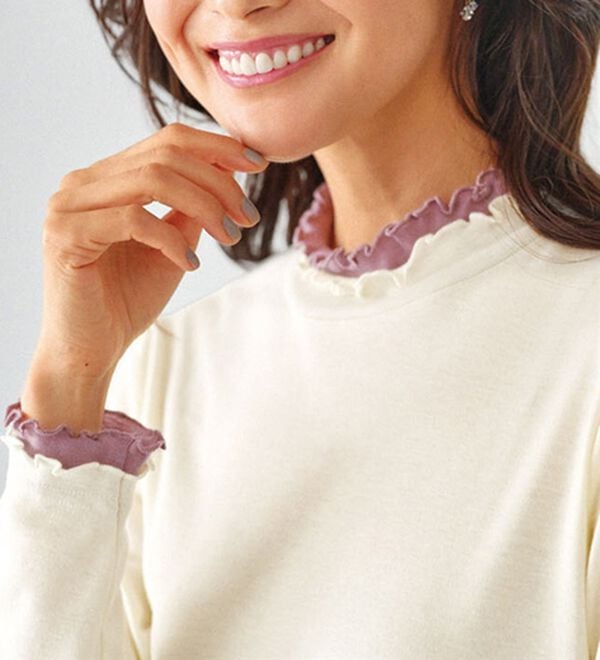 BELLUNA（ベルーナ）の「重ね着風フリル衿プルオーバー（カットソー）」｜詳細画像