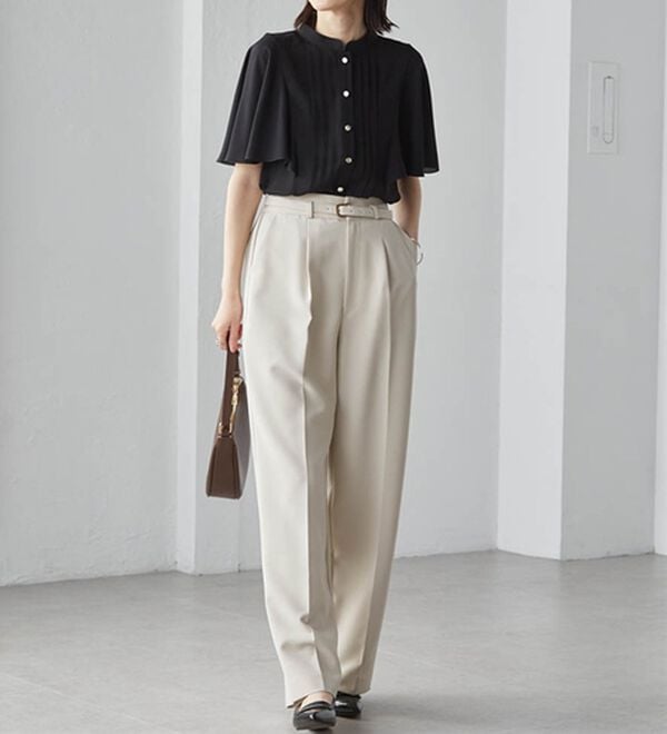 RANAN（ラナン）の「【新色追加】ひんやり！ピンタックフレアー袖ブラウス（ブラウス）」｜詳細画像