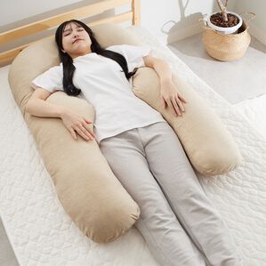 iellio（イエリオ）の「Ｕ字抱き枕＜年中使いやすいタオル生地・包み込まれる幸せシリーズ＞＜お昼寝枕・マタニティ枕・クッション・背あて＞（枕）」｜詳細画像