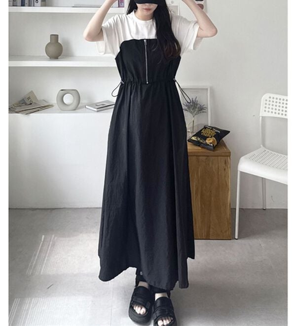 GeeRA（ジーラ）の「ハーフジップビスチェドッキングワンピース（その他ワンピース）」｜詳細画像