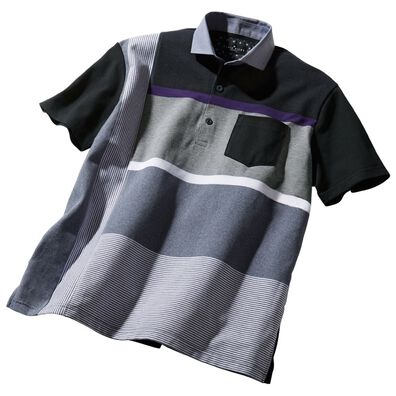 「＜デービッド　ヒックス＞こだわりのマルチ配色ポロシャツ（メンズポロシャツ）」