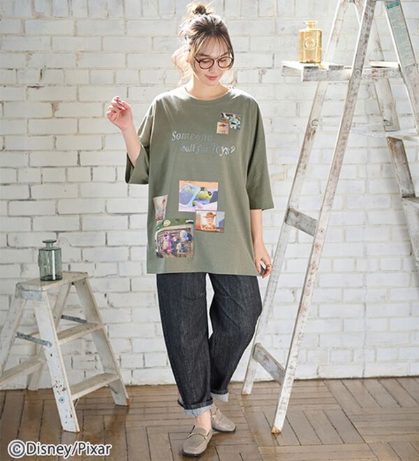 「＜Ｄｉｓｎｅｙ＞ディズニー映画ＰＨＯＴＯ風Ｔシャツ（チュニック）」｜詳細画像
