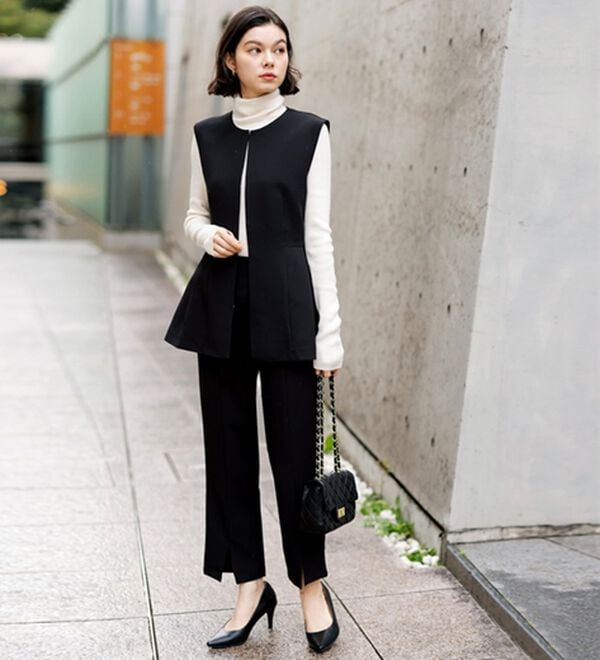 GeeRA（ジーラ）の「【入卒式/セレモニー】ペプラムベストセットアップスーツ（パンツスーツ）」｜詳細画像