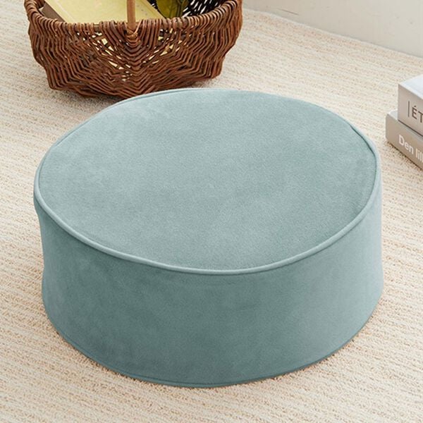 iellio（イエリオ）の「便利な極厚フロアクッション＜マルチクッション・座布団クッション・シートクッション・床座り用クッション・スツール・北欧風＞（クッション・クッションカバー）」｜ミストブルー