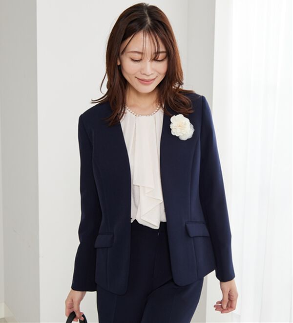 BELLUNA（ベルーナ）の「＜Ｃ／Ｓ＞ノーカラージャケット（ノーカラージャケット）」｜詳細画像