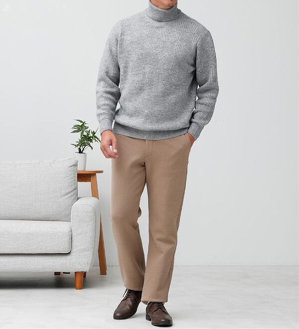 「＜コムルヴァン・オム＞お父さんの裏シャギー７得パンツ（メンズフルレングスパンツ）」｜詳細画像