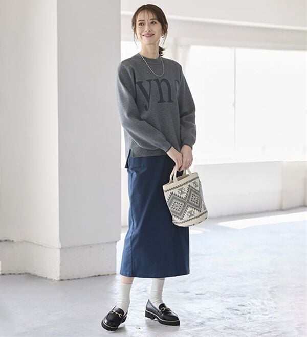 BELLUNA（ベルーナ）の「ロゴジャカードニットプルオーバー（ニット・セーター）」｜詳細画像