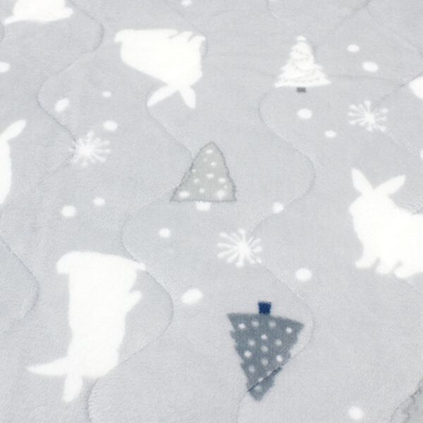 「あったかフランネル雪うさぎ敷パッド・毛布・枕パッド＜シングル＞（敷パッド）」｜詳細画像