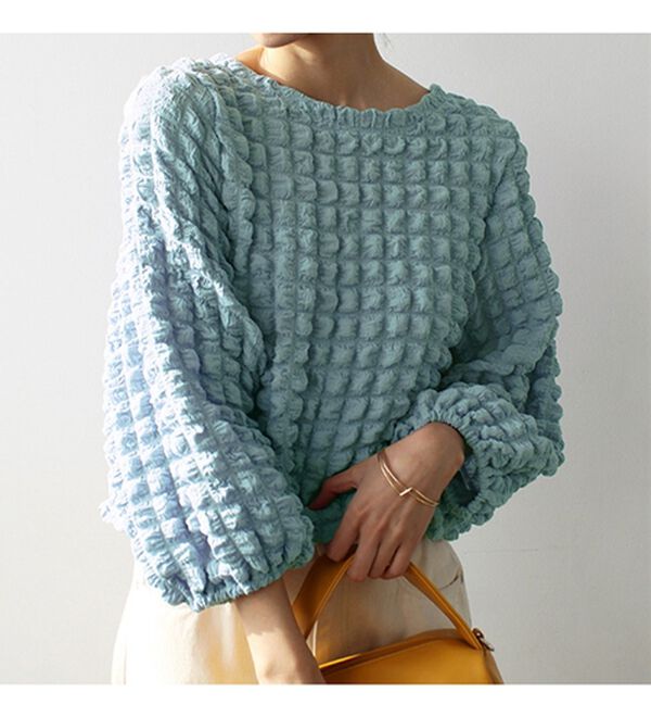 GeeRA（ジーラ）の「ぽこぽこ素材２ＷＡＹカーディガン（カットソー）」｜詳細画像