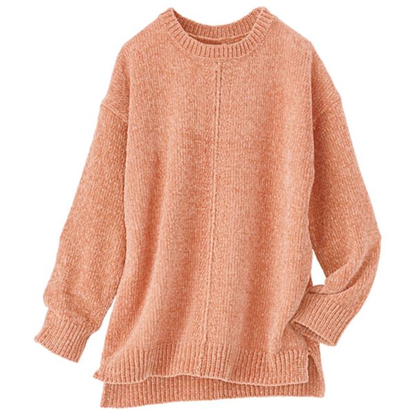 BELLUNA（ベルーナ）の「肌心地やわらかベロアモールニットプルオーバー（ニット・セーター）」｜詳細画像